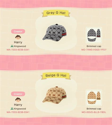 gucci cap animal crossing|animal crossing headwear list.